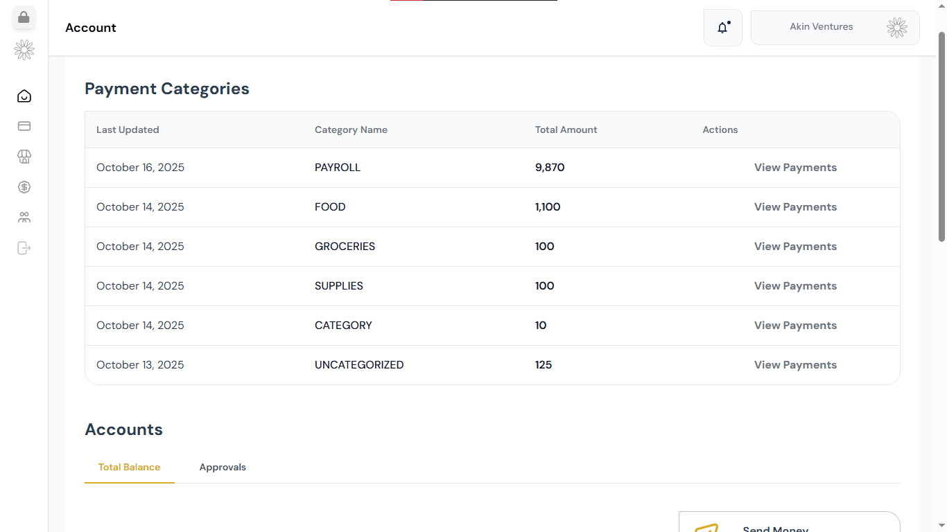 Account Management Dashboard